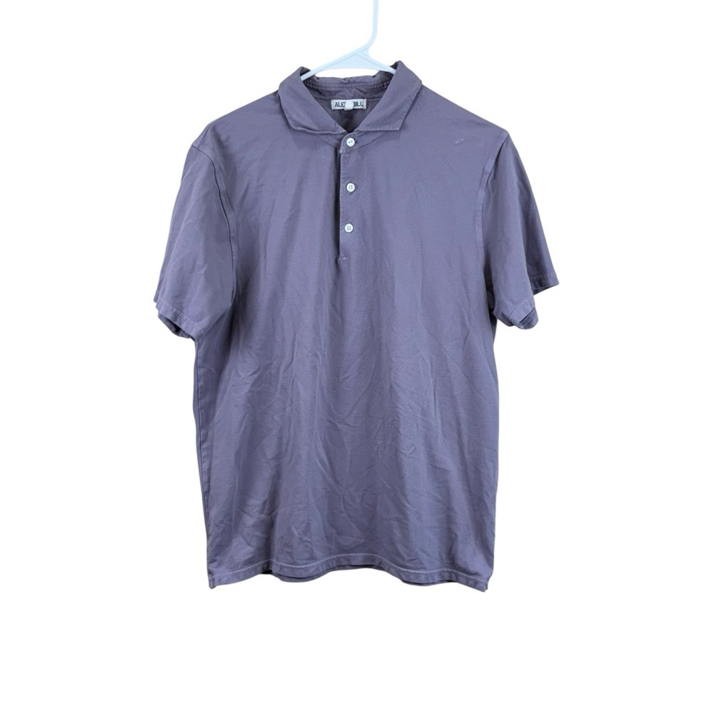 Alex Mill Purple Short Sleeve 100% Cotton‎ Polo Shirt Mens M